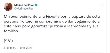Marina del Pilar confirmó la