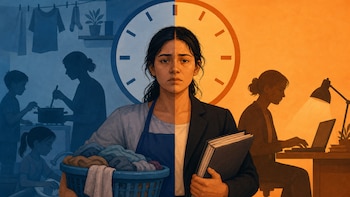 Las mujeres de El Salvador dedican casi tres horas más que los hombres al trabajo remunerado y de cuidados
