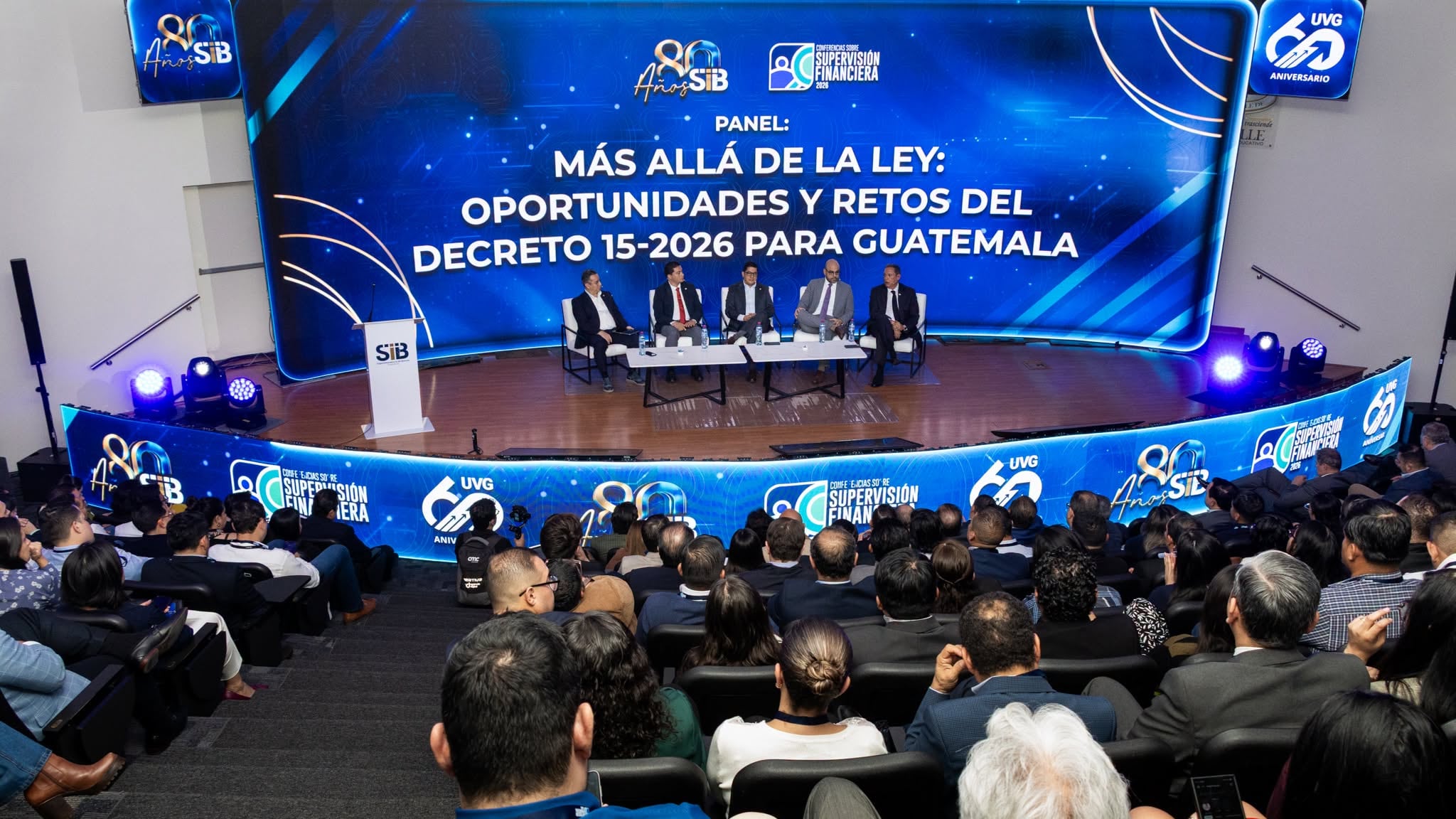 La Superintendencia de Bancos de Guatemala celebró sus 80 años con las Conferencias sobre Supervisión Financiera 2026 realizadas el 17 y 18 de septiembre. (Superintendencia de Bancos de Guatemala)