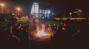 Un campamento reciente de los