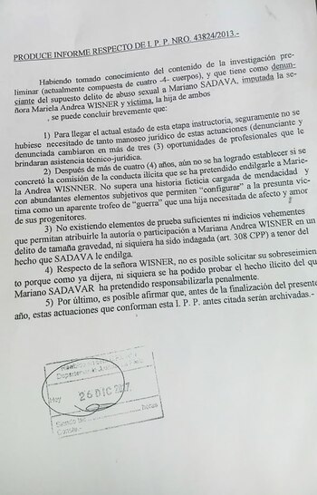 Mariela Wisner fue declarada inocente