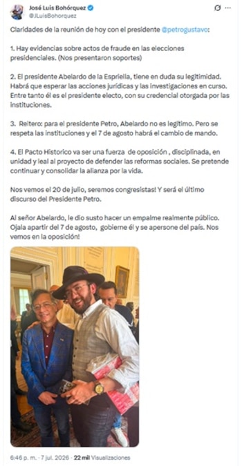 - crédito @JLuisBohorquez/X