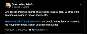 El escrito de Daniel Noboa