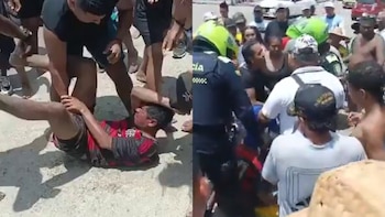 En video: comunidad golpeó a un hombre acusado de presuntos tocamientos a menores en una playa de Santa Marta
