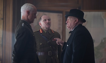 Eisenhowers y Churchill en la película "Churchill"