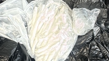 Los agentes encontraron unos 40 envoltorios con supuesto clorhidrato de cocaína durante la inspección. (FOTO: Policía Nacional)
