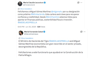 Líderes empresariales se pronunciaron sobre nombramiento de Miguel Gómez Martínez como ministro de Hacienda - crédito @MariaFdaCabal/X - @mclacouture/X