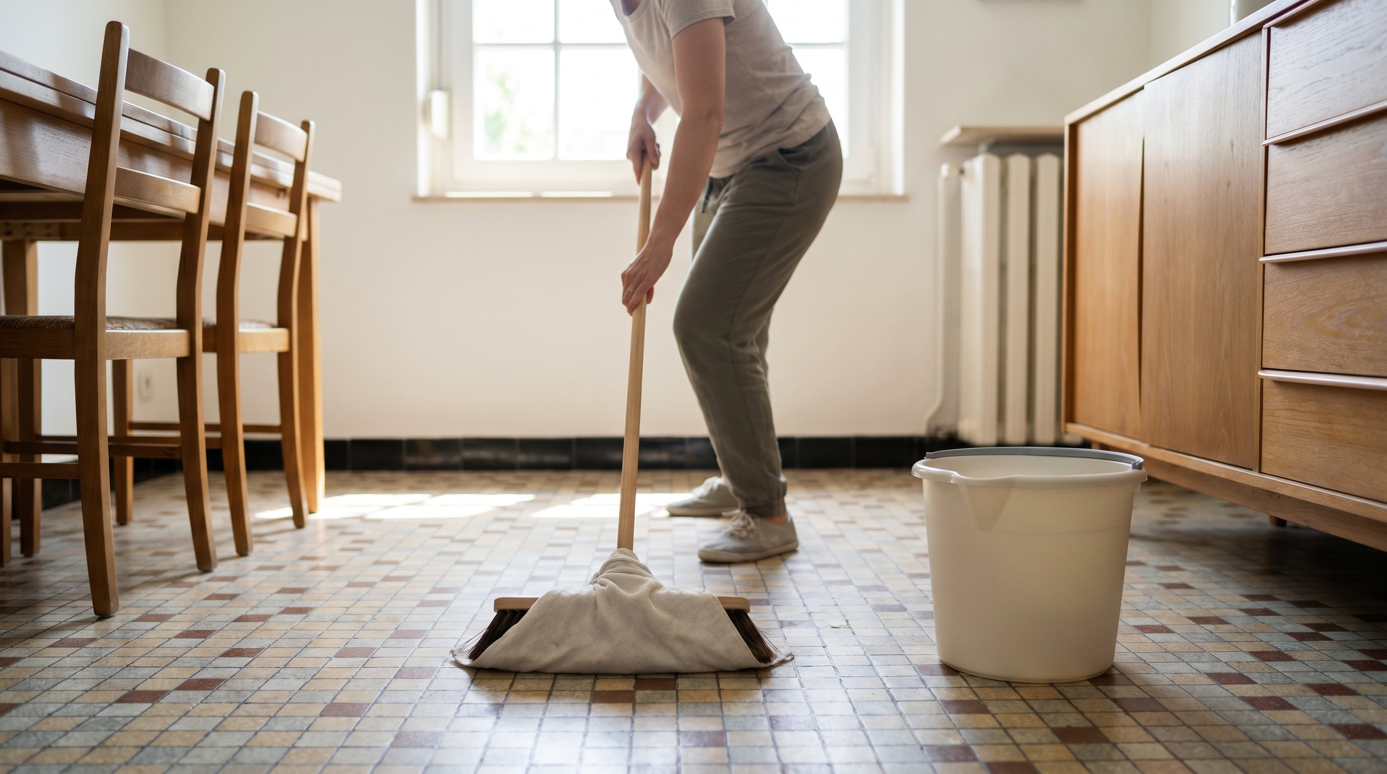 Reutilizar un trapeador sin lavarlo puede ensuciar el piso en lugar de limpiarlo. (Imagen Ilustrativa Infobae)