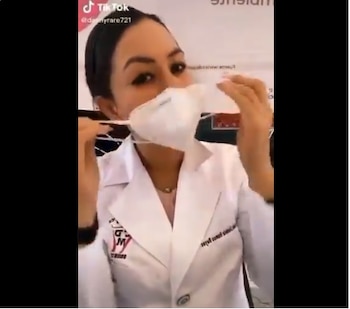 La médica hizo un video