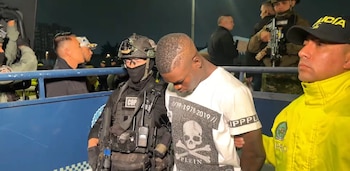 Las fuerzas de seguridad detuvieron a alias Picolino, señalado cabecilla de la banda Los Ingenieros en Usme - crédito captura video/@ABDELAESPRIELLA/X