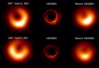 Imágenes observadas y teóricas de