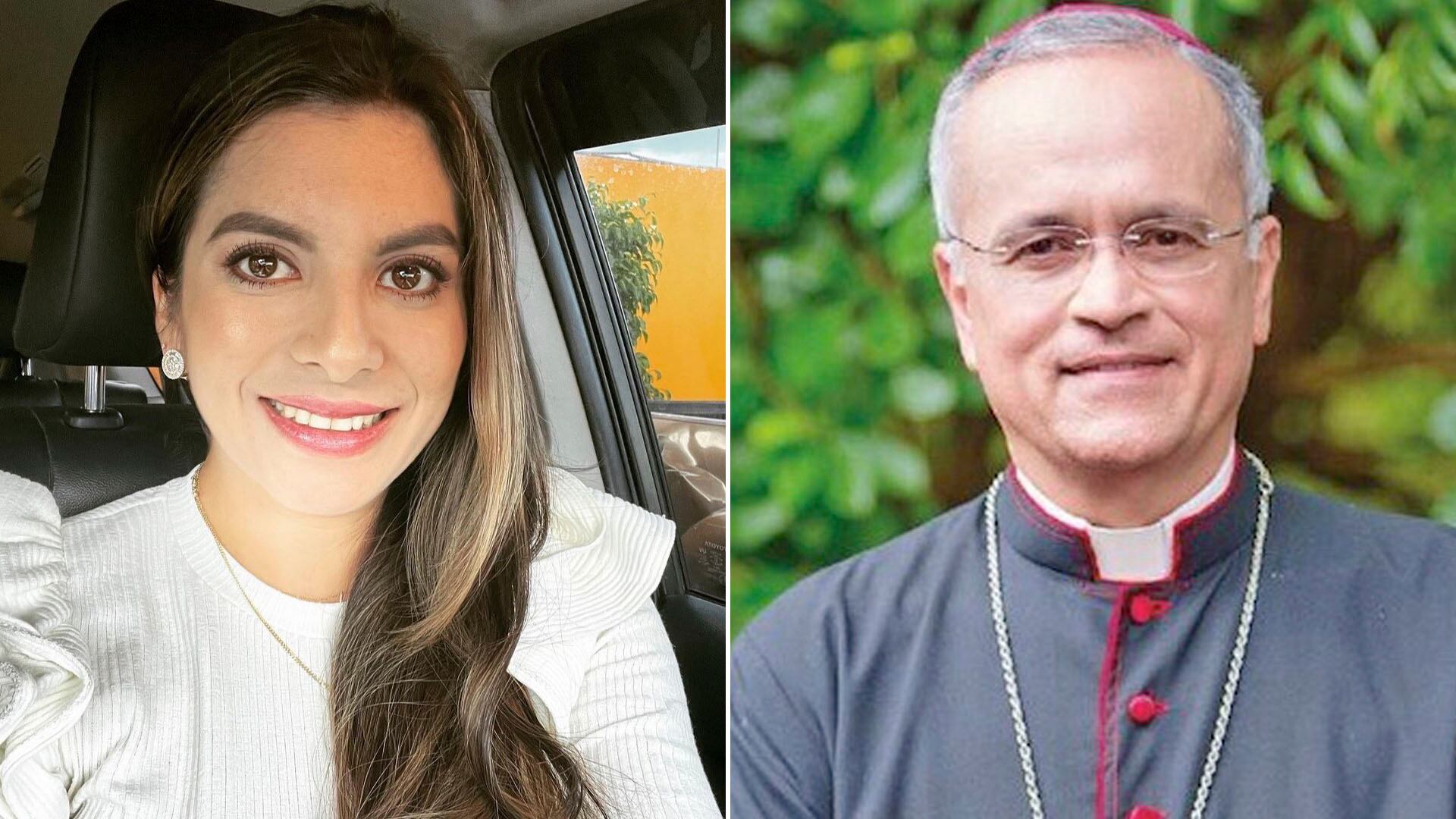 La pequeña empresaria Eveling Matus registró una foto de monseñor Silvio Báez con la leyenda: