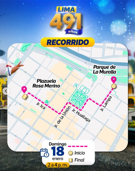 Recorrido del Pasacalle de Lima. (Foto: Municipalidad de Lima)