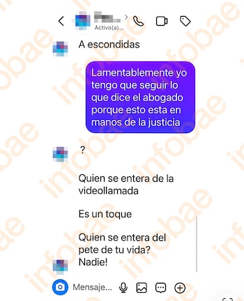 "¿Quién se entera de la videollamada?", le decía la mujer al músico