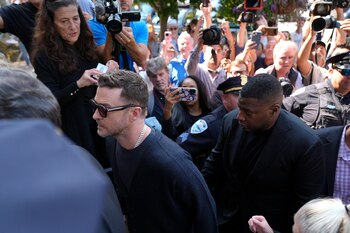 Justin Timberlake tuvo que pagar una multa de USD 500 dólares por conducir bajó los efectos del alcohol en Nueva York (Foto AP/Pamela Smith)
