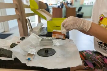 El arma de hierro encontrada