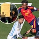 La burla de Lamine Yamal a Leandro Paredes por su pelea con Gavi: el cartel que se robó las miradas en los festejos de España