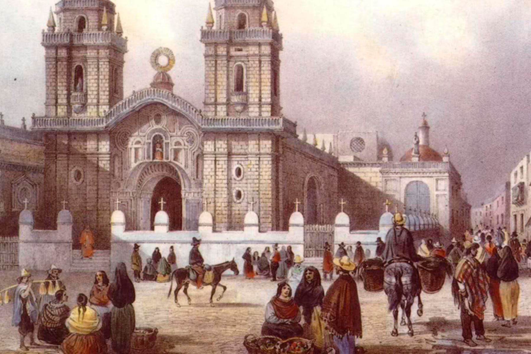 Reconstrucción de los historiadores de San Marcos. Una parte de Lima colonial con documentos notariales del siglo XVI. (Andina)