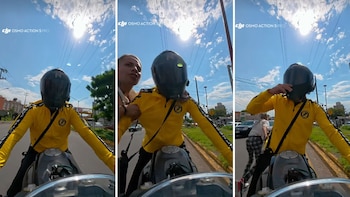 Ladrón finge que le robaron para pedir ayuda de un motociclista y huir de la policía en el Edomex