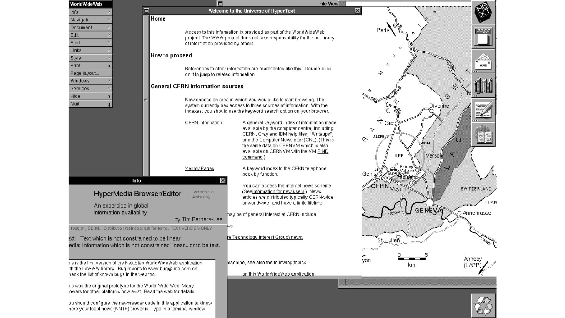 Buscador web creado por Tim Berners-Lee. (CERN)