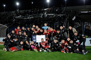 El festejo de los jugadores