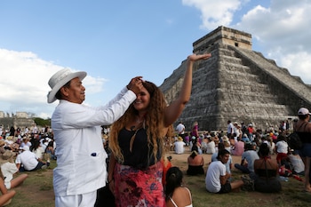 A shaman takes part in