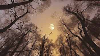 La luna muestra una parte