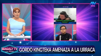 Kingteka niega transmisión de video íntimo y lanza advertencia a Magaly Medina. Captura: Magaly TV La Firme.