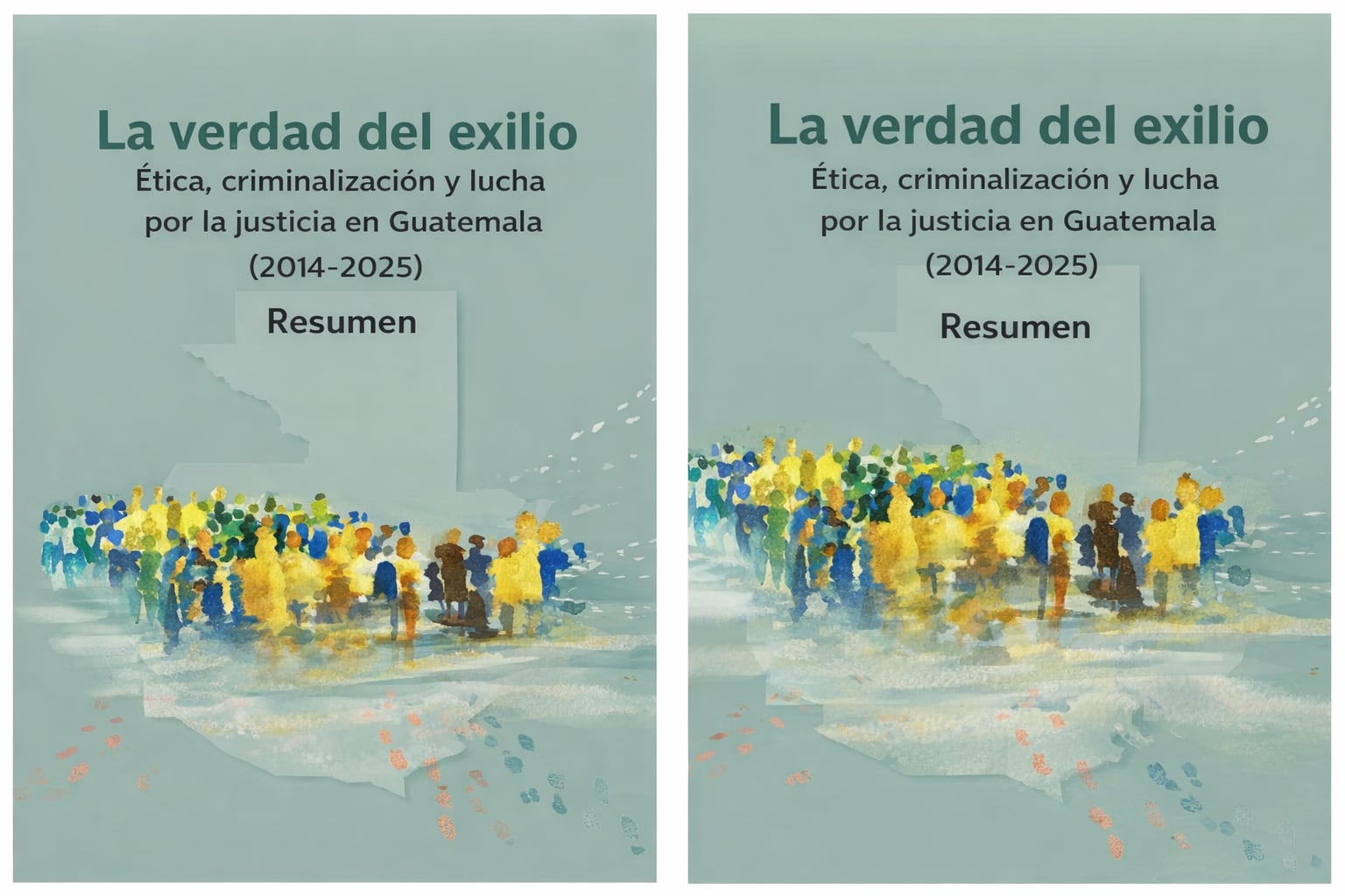 El diseño de portada para un resumen del informe