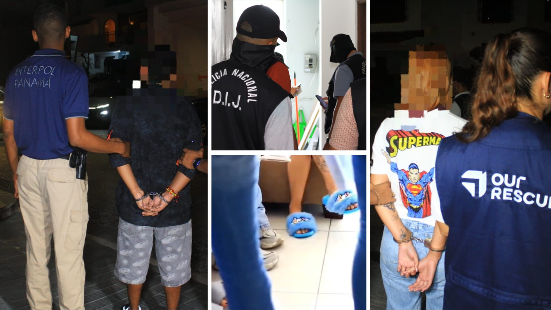 Cinco colombianas fueron rescatadas - crédito @policiadepanama/X
