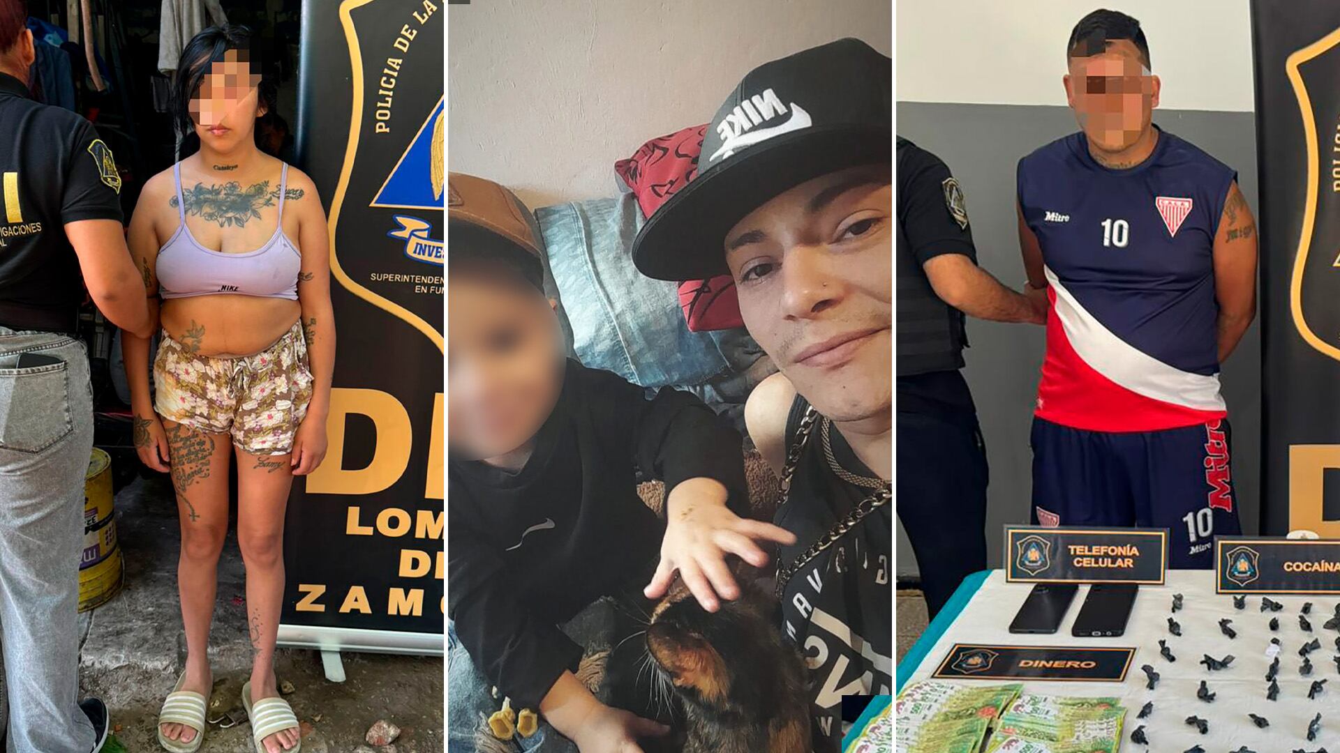 En el centro, la víctima del crimen en Lomas de Zamora. Por el caso fueron detenidos dos hermanos