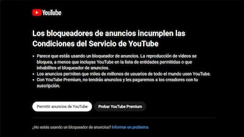 YouTube envía advertencia a los
