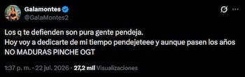 Gala Montes ataca a seguidores de Beba Montes