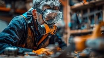 Una persona realiza tareas de