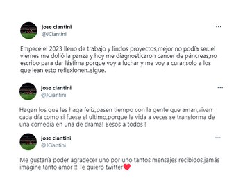 Los posteos de José Ciantini