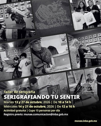 Las sesiones continuarán los días 14, 21 y 27 de octubre, en el marco de la muestra 5ª Bienal Internacional de Cartel Oaxaca. (Foto: INBAL)
