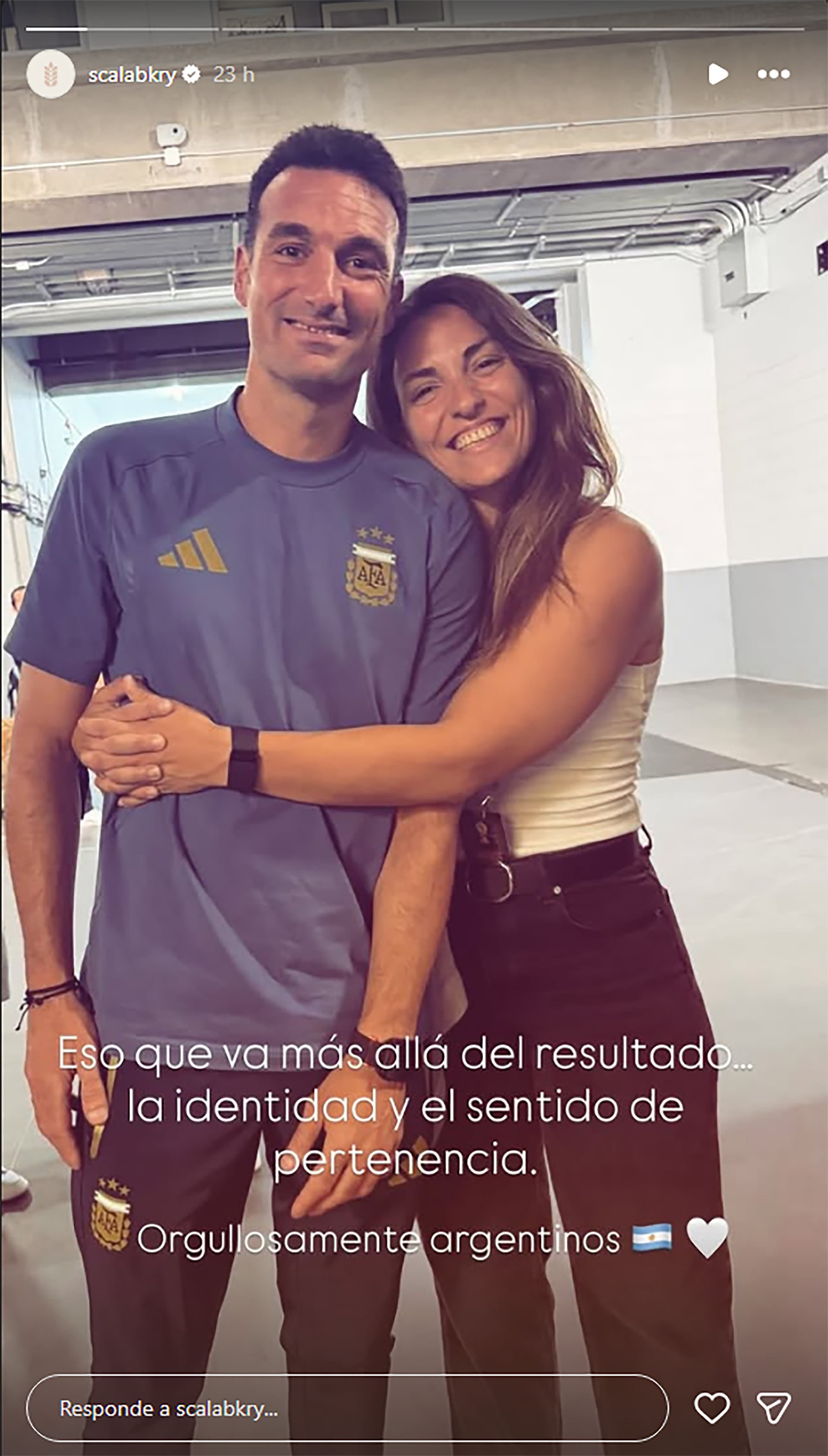 Corina Scaloni le dedicó unas palabras a su hermano Lionel luego del Mundial (@scalabkry)