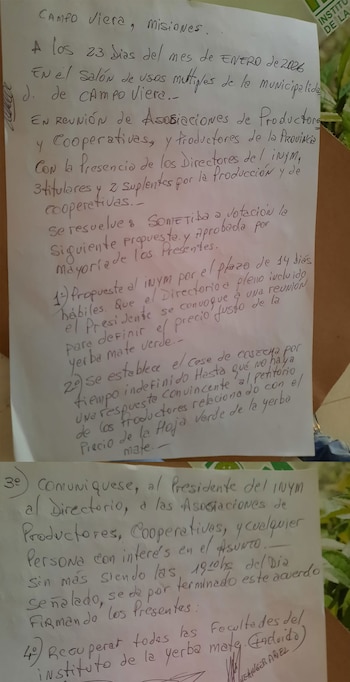 El reclamo de los productores