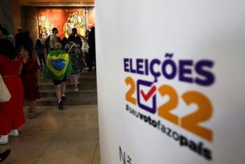 Citizens of Brazil wait in