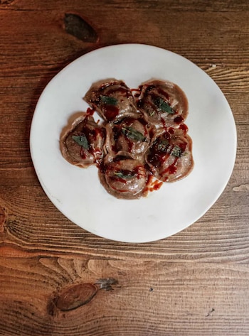 Pasta rellena. (Nonetta)