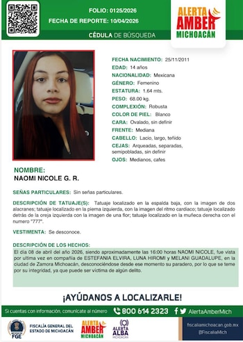 (Alerta Ámber Michoacán)