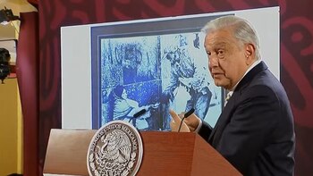 El presidente exhibió una fotografía