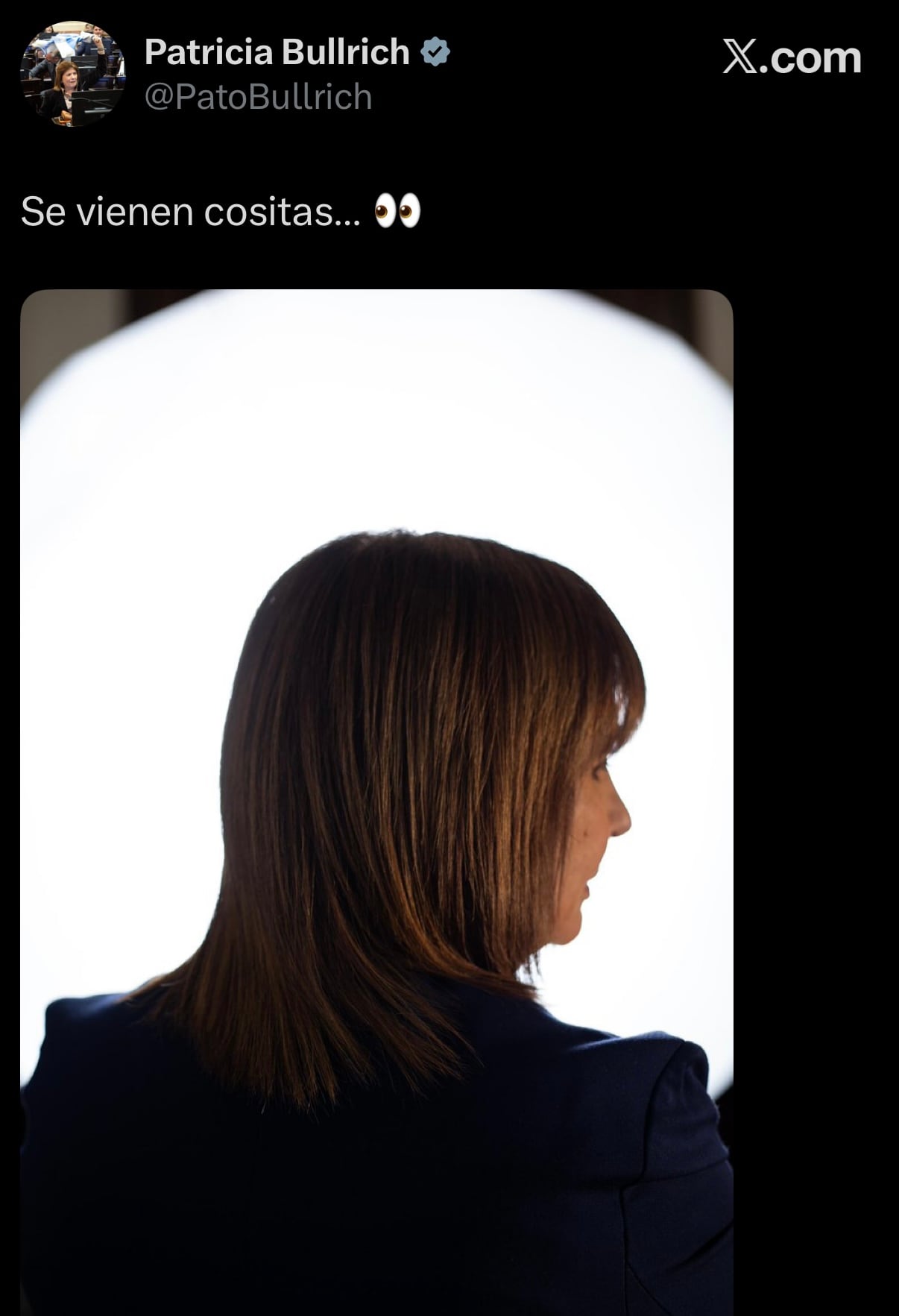 El mensaje de la senadora en redes sociales