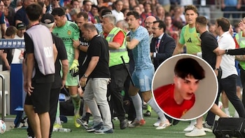 La llamativa reacción de un hincha del Zaragoza ante la agresión de Esteban Andrada a un futbolista español: “Te juro que te quiero”