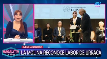 Magaly Medina es homenajeada en La Molina y Anthony Choy sorprende con inesperado piropo: “Las chicas más bonitas son de Venus”. Captura: Magaly TV La Firme.
