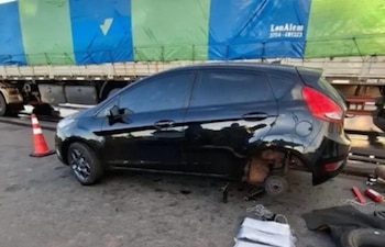 El auto fue desmantelado y