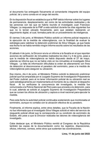 Fiscalía remite informe de coordinaciones