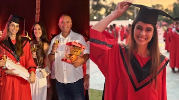 Roberto Martínez orgulloso en la graduación de la hija mayor de Melissa Loza: “Lo lograste, arquitecta”