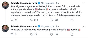 Roberto Velasco aclaró que no
