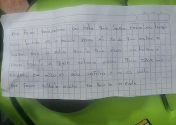 La carta que habría dejado